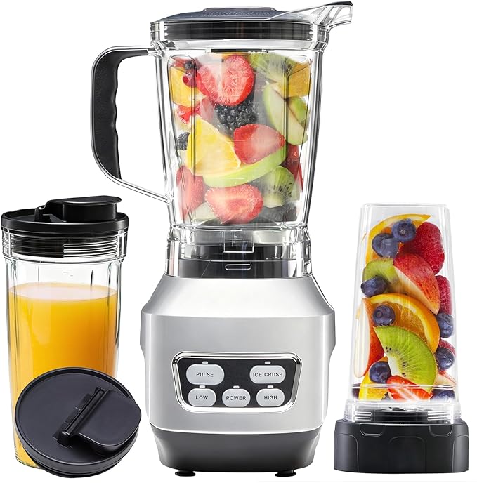 Countertop Blender With 1.5 Liter Pitcher And Personal Travel Cup