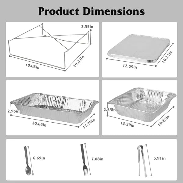 42 Piece Disposable Chafing Dish Buffet Set