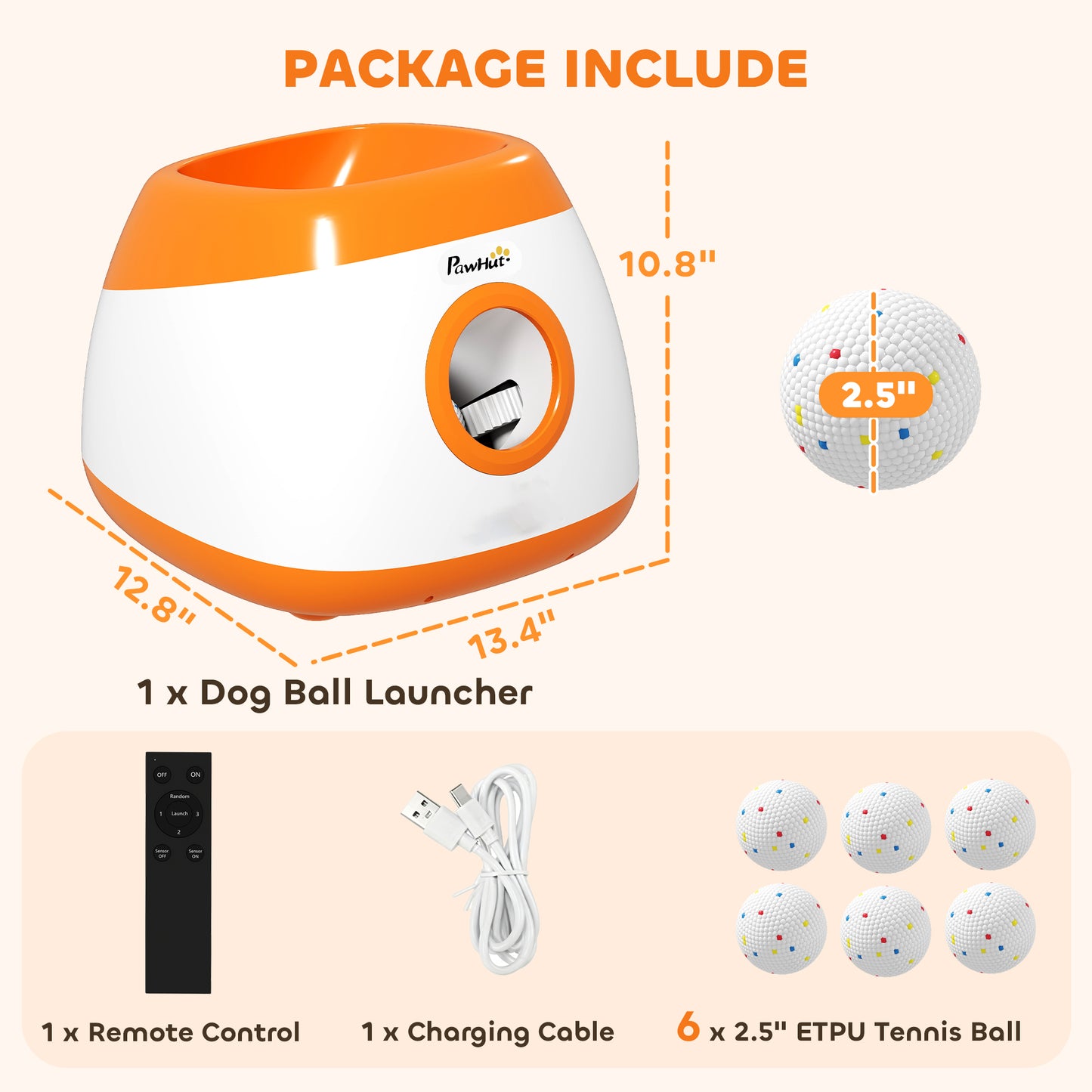 Automatic Dog Ball Launcher with Adjustable Distance for Medium and Large Dogs
