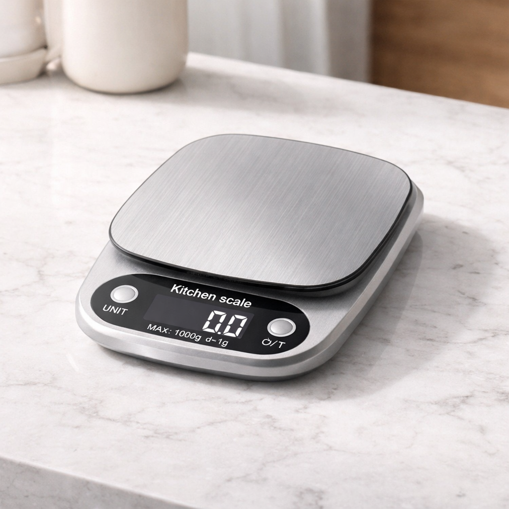 Precision Digital Kitchen Scale With Stainless Steel Platform
