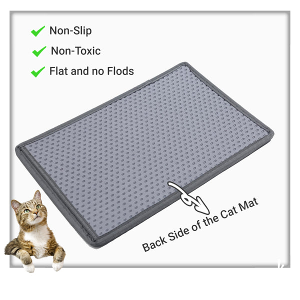 Double Layer Cat Litter Trapping Mat with Waterproof EVA Base