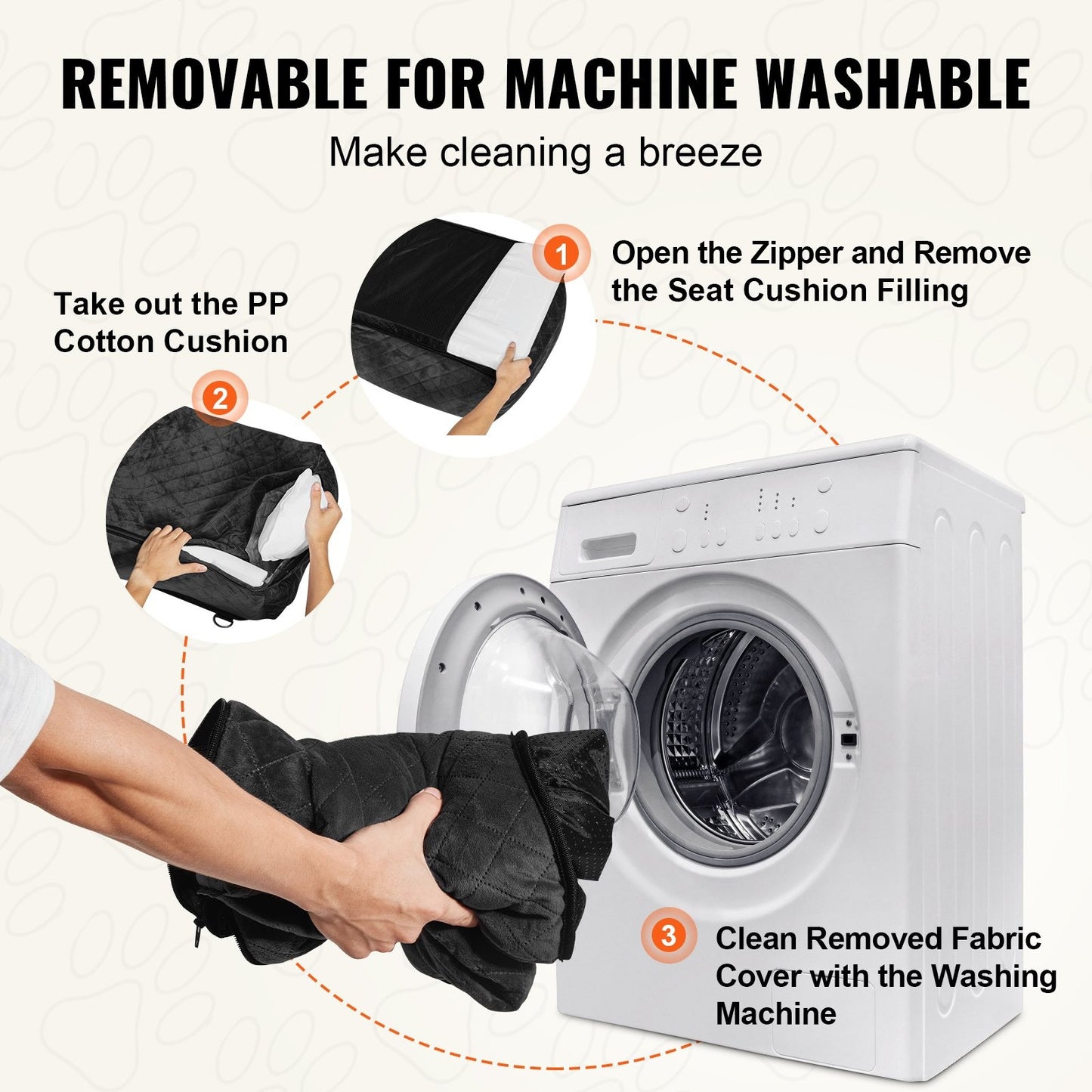 Sofa-Style Dog Booster Car Seat for Small & Medium Dogs up to 40 lbs – Front & Rear Seat Travel Bed