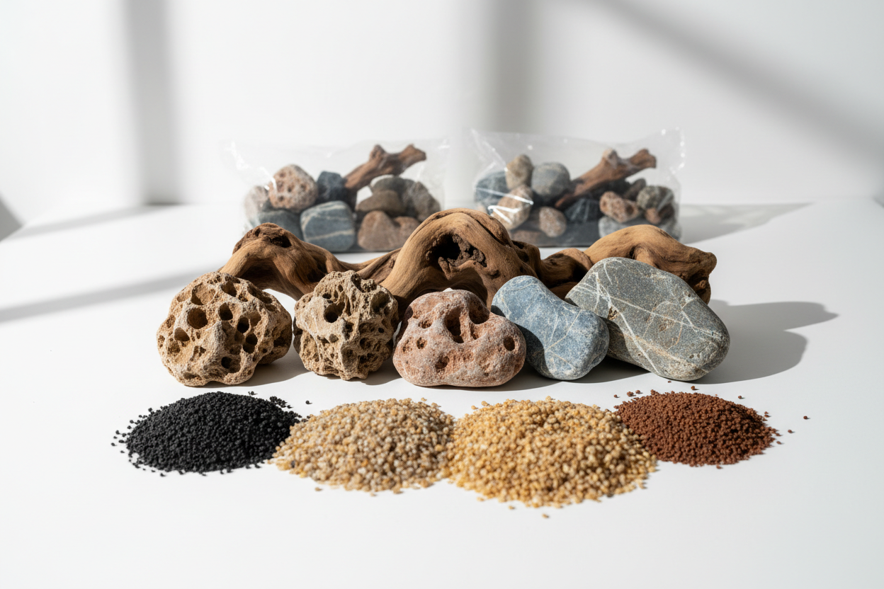 Substrate, Rocks and Hardscape