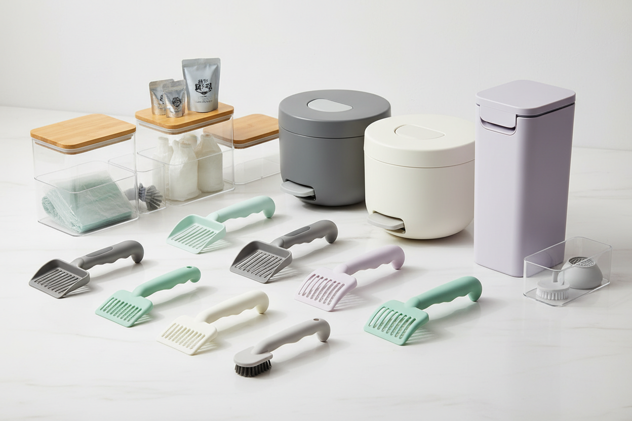 Scoops, bins & storage