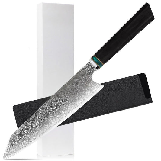 9 Inch Japanese Gyuto Chef Knife With VG - 10 Core And Ebony Handle