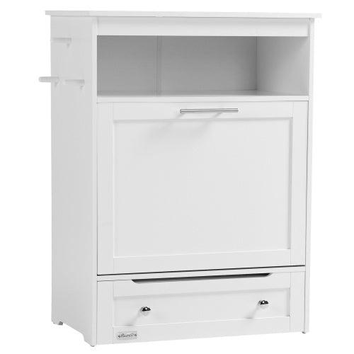 Pet Feeder Station Cabinet with Raised Bowls and Storage