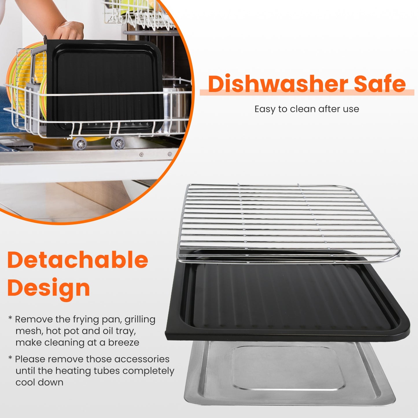 3 In 1 Electric Hot Pot And Grill Combo With Independent Temperature Control