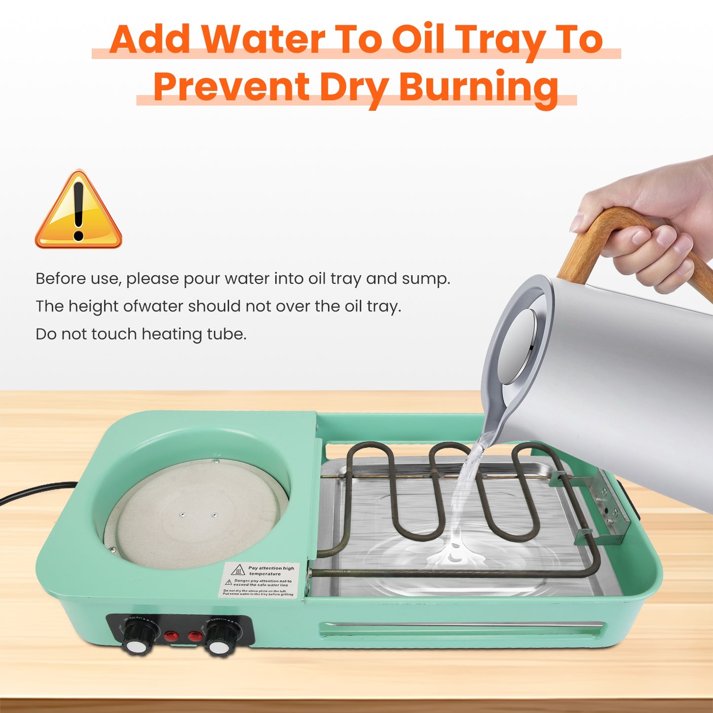 3 In 1 Electric Hot Pot And Grill Combo With Independent Temperature Control