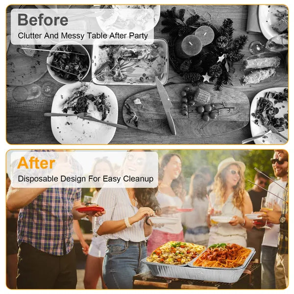 42 Piece Disposable Chafing Dish Buffet Set