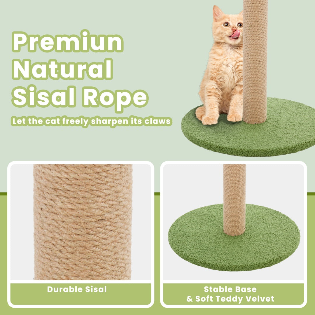Palm Tree Cat Scratching Post with Dangling Ball – Tall Sisal Scratcher for Indoor Cats