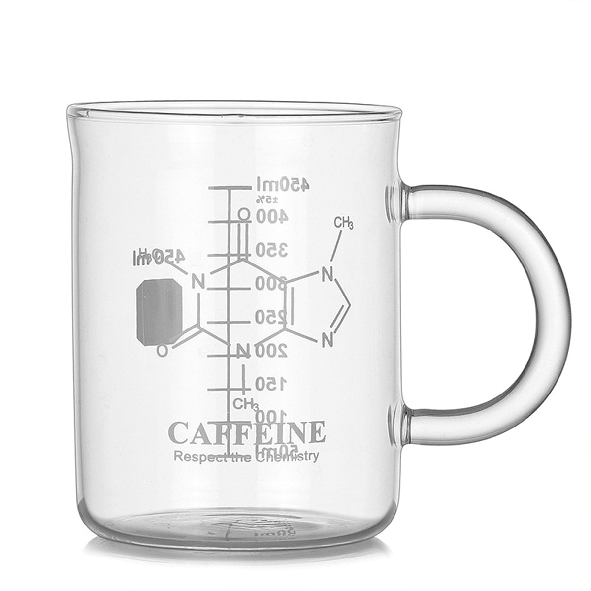 High Borosilicate Glass Coffee Cup With Measurement Scale