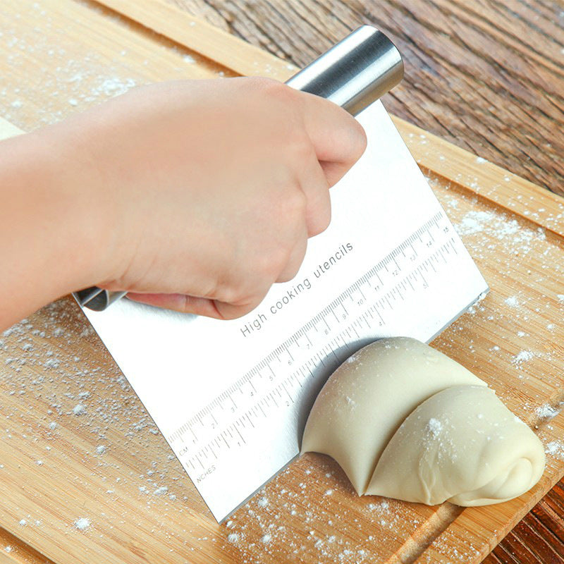 Stainless Steel Pastry Dough Scraper With Measurement Scale