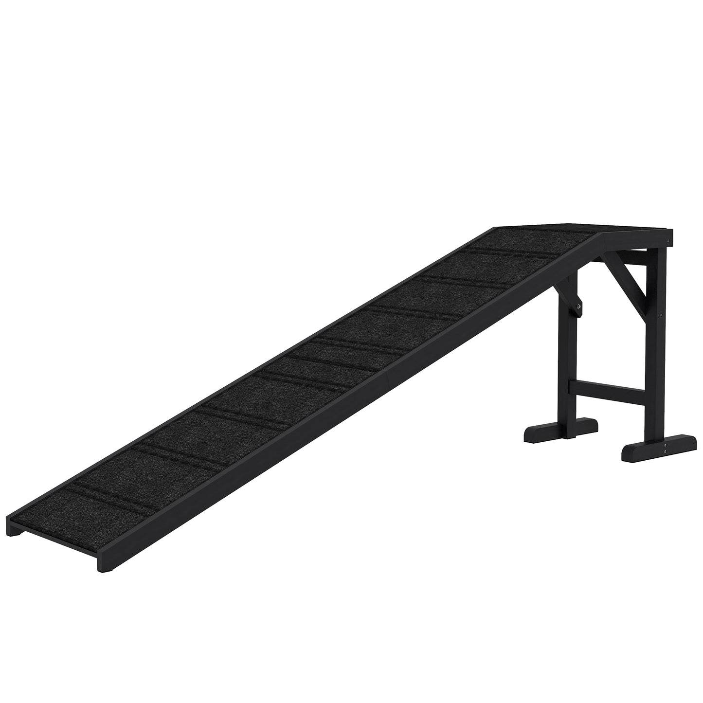 74 Inch Dog Ramp with Non Slip Carpet and Top Platform