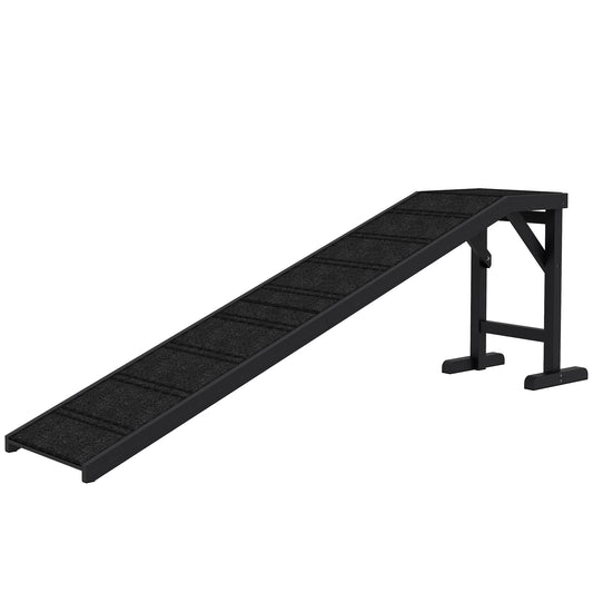 74 Inch Dog Ramp with Non Slip Carpet and Top Platform