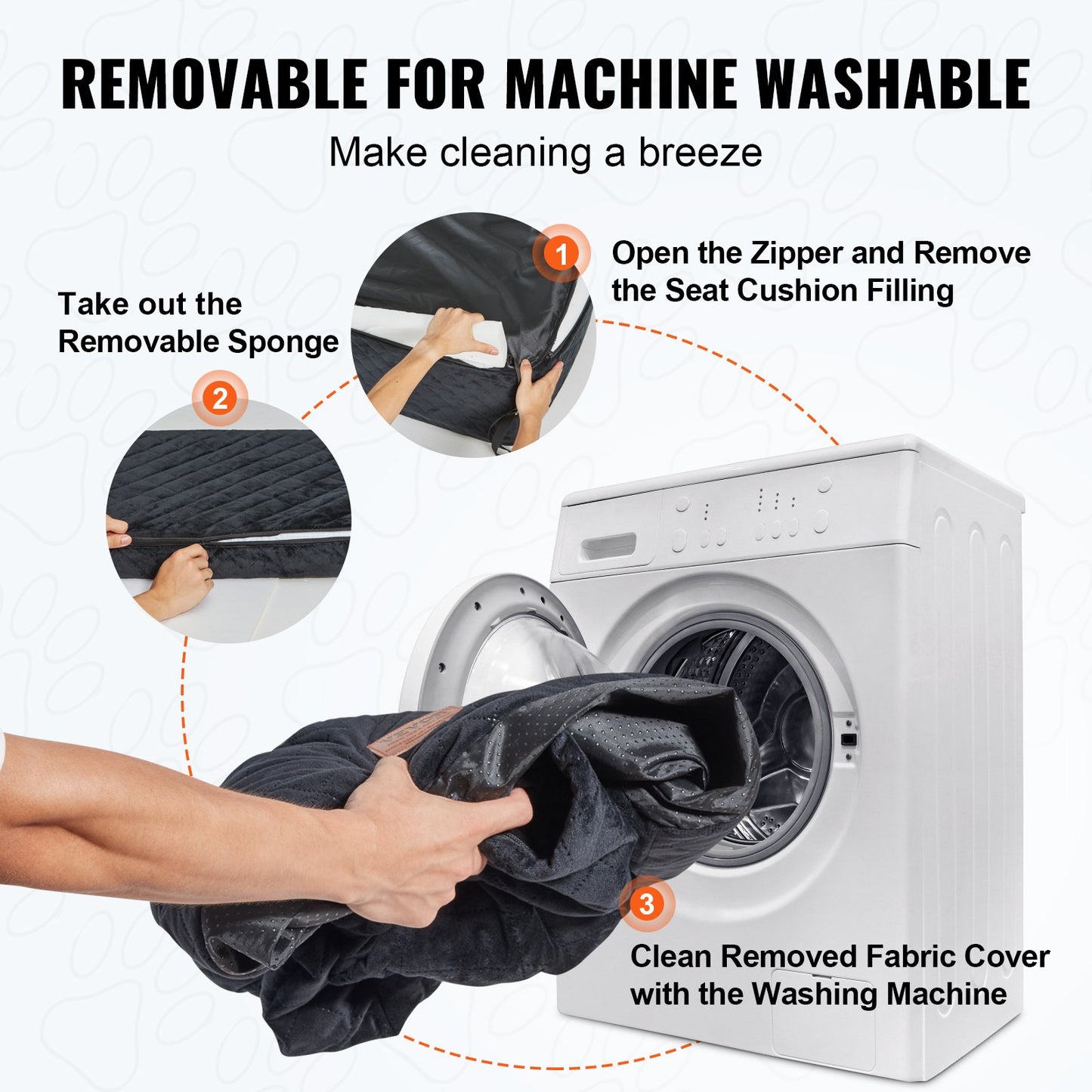 Sofa-Style Dog Booster Car Seat – Rear Seat Travel Bed for Dogs up to 55 lbs