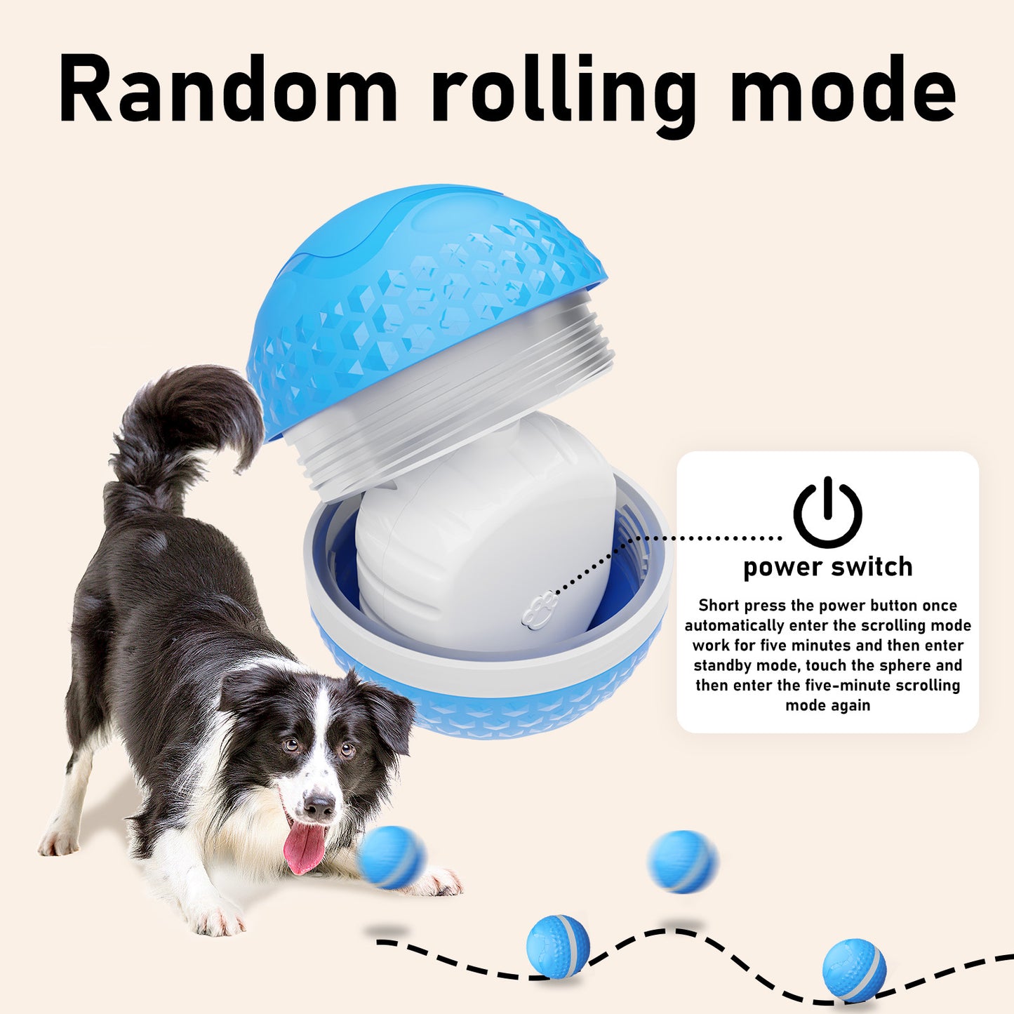Smart Interactive Motion-Activated Rolling Ball Dog Toy