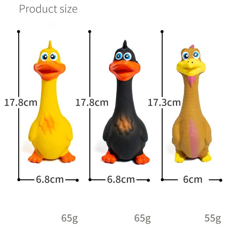 3-Pack Latex Screaming Duck Squeaky Dog Chew Toys – Interactive Boredom Busters