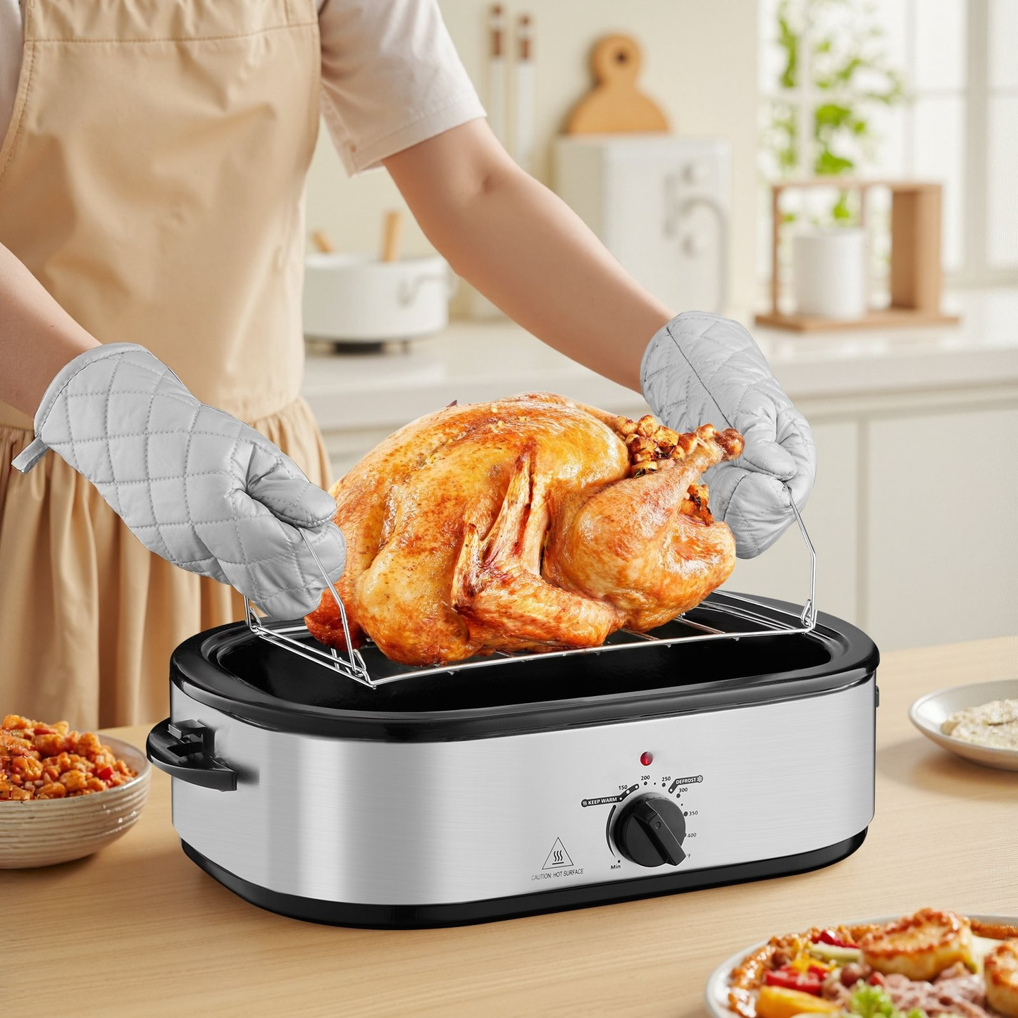 14QT Electric Roaster Oven With Self Basting Lid