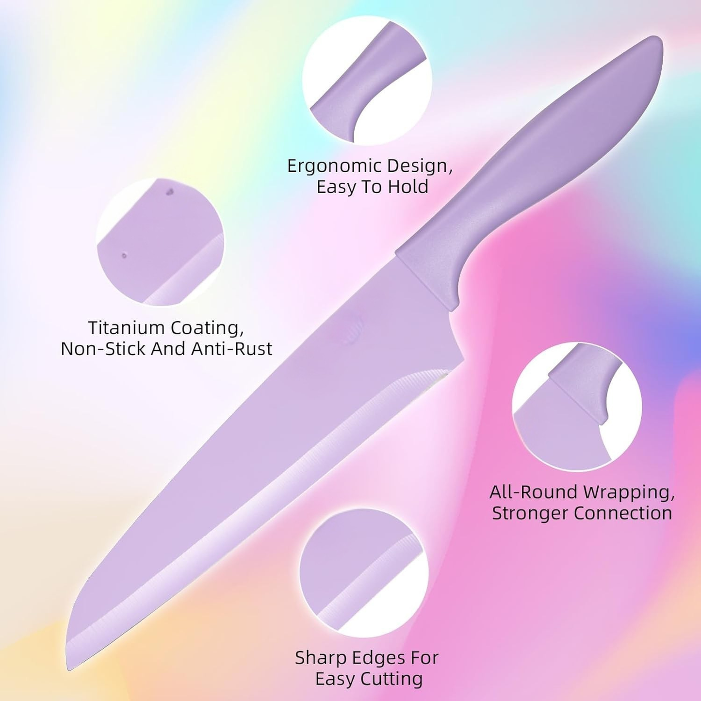 30 Piece Kitchen Knife Set With Cutting Board And Blade Covers