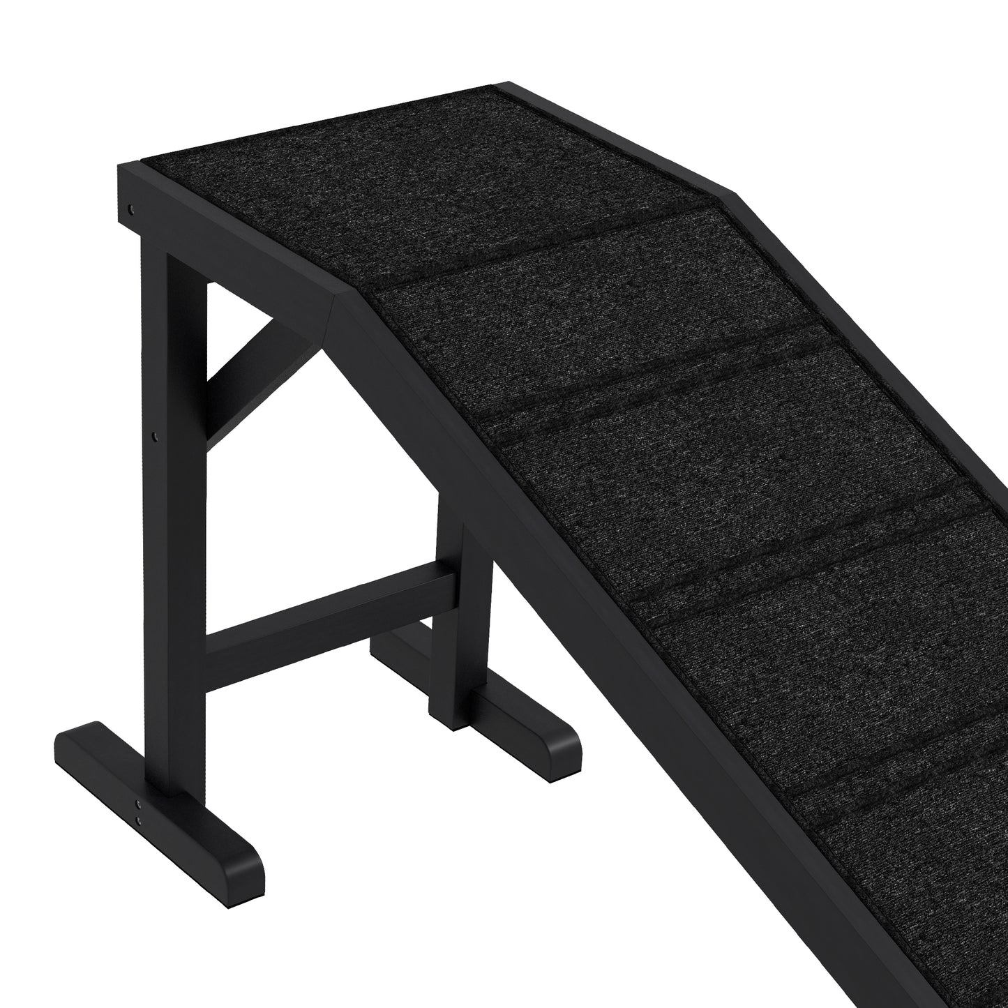 74 Inch Dog Ramp with Non Slip Carpet and Top Platform
