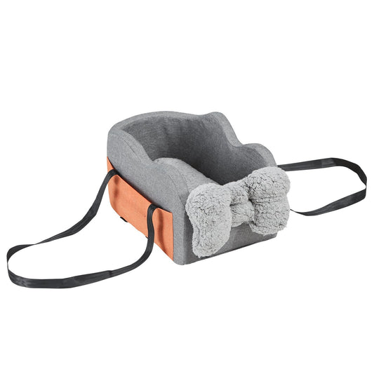 Center Console Dog Booster Car Seat for Small Dogs up to 8 lbs