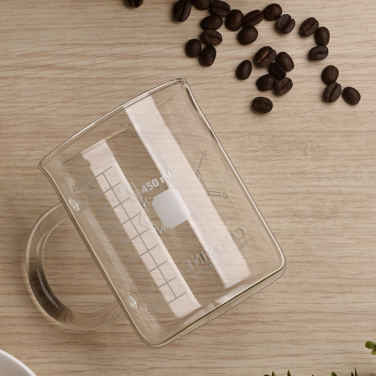 High Borosilicate Glass Coffee Cup With Measurement Scale