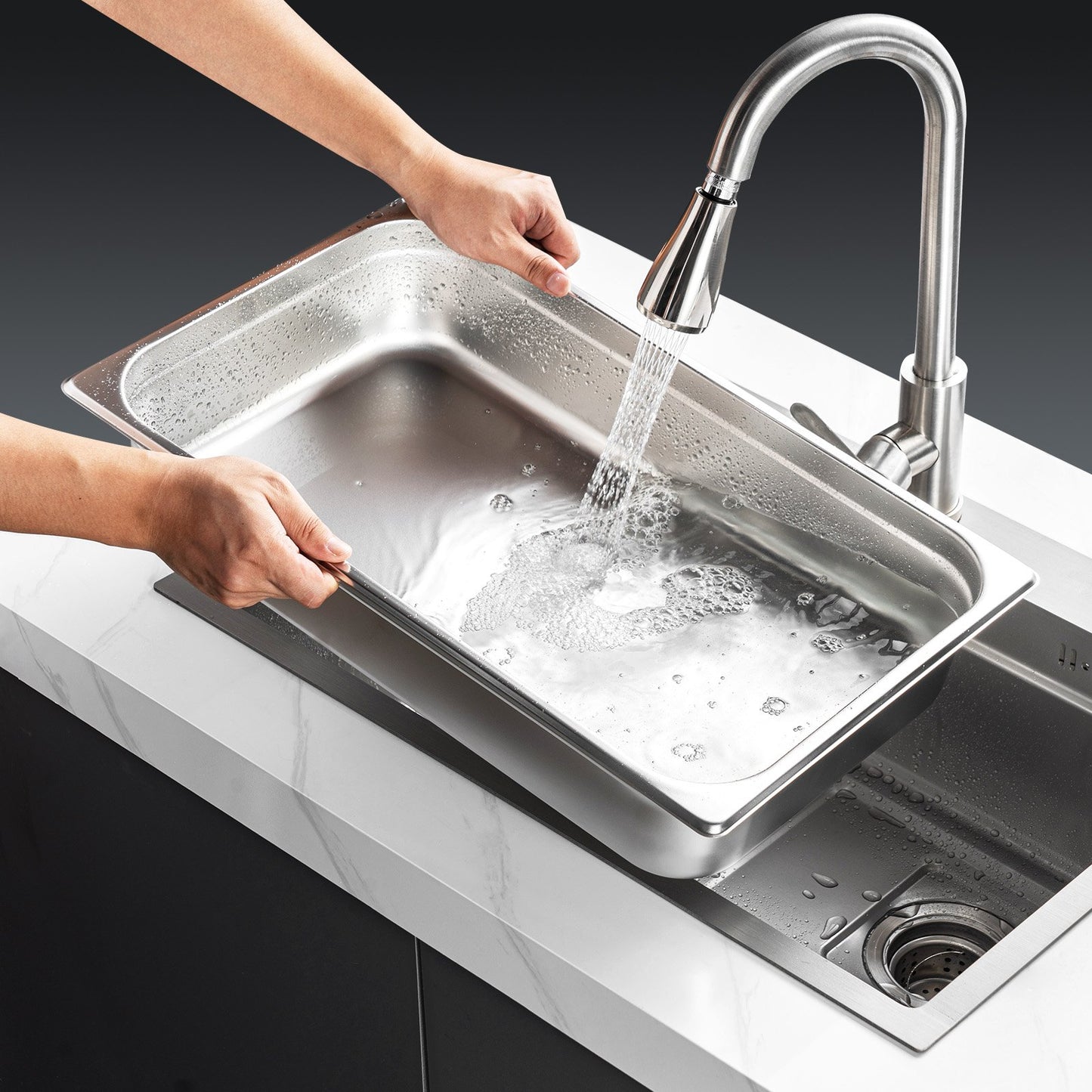 Commercial Stainless Steel Full Size Steam Table Pans With Lids 4 Pack