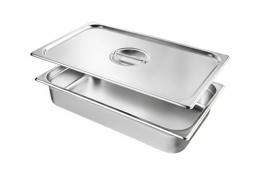 Commercial Stainless Steel Full Size Steam Table Pans With Lids 4 Pack