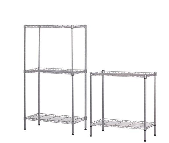 Adjustable Carbon Steel Storage Rack With Mesh Shelves
