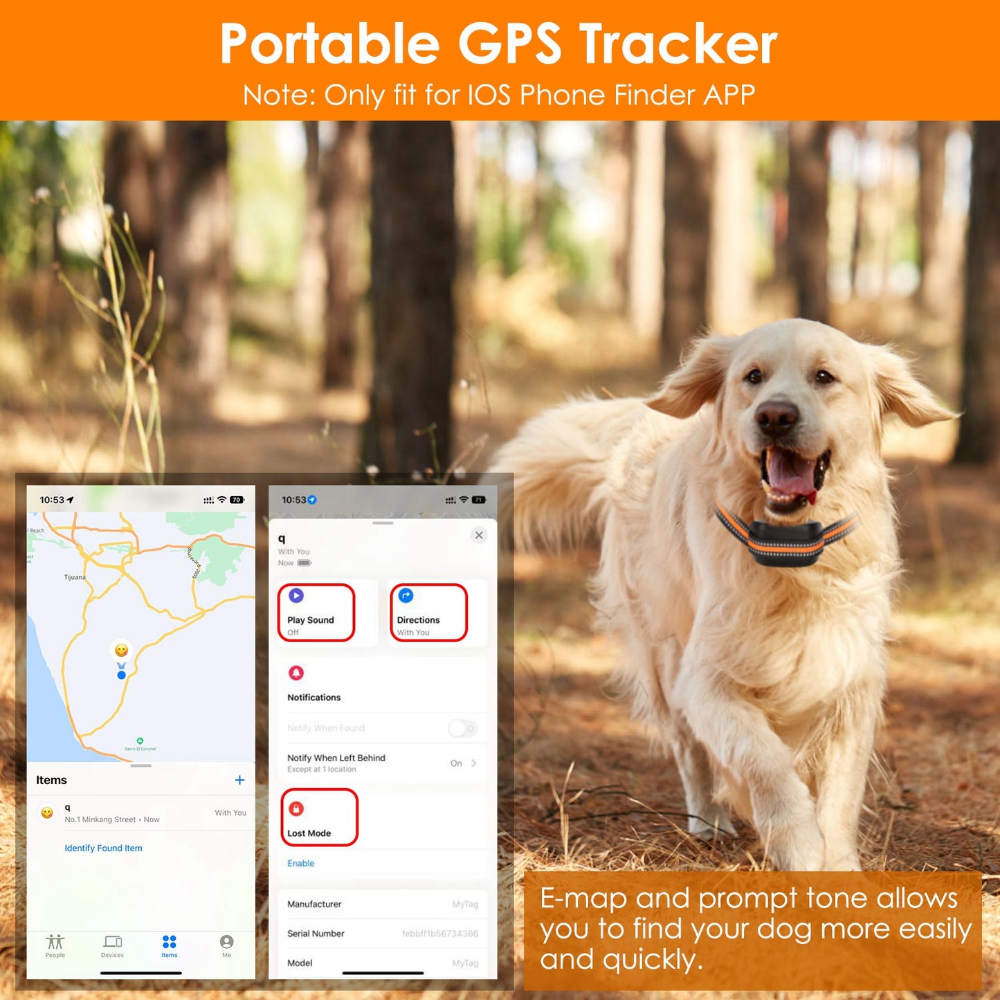 2 in 1 GPS Wireless Dog Fence & Tracker Collar with Adjustable Radius
