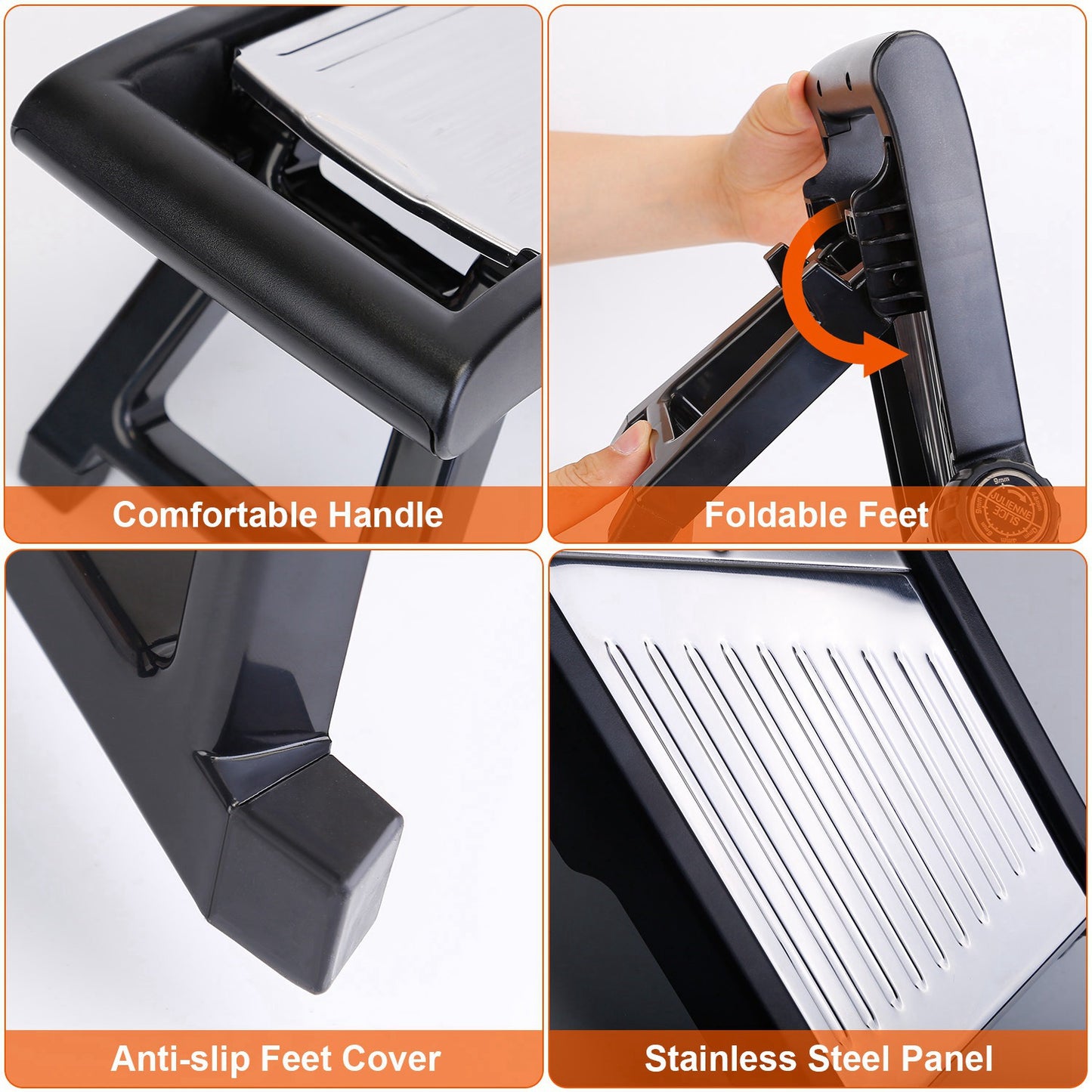 Mandoline Food Slicer With Adjustable Blades