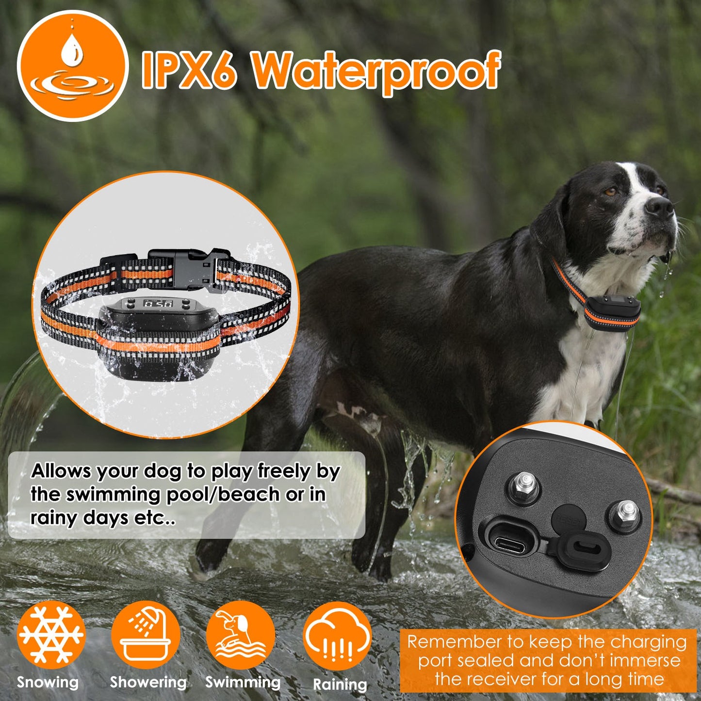 2 in 1 GPS Wireless Dog Fence & Tracker Collar with Adjustable Radius