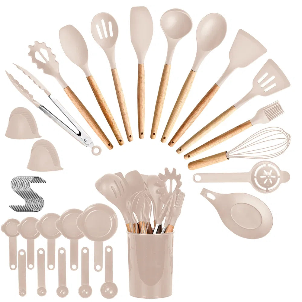 35 Piece Silicone Kitchen Utensil Set With Holder