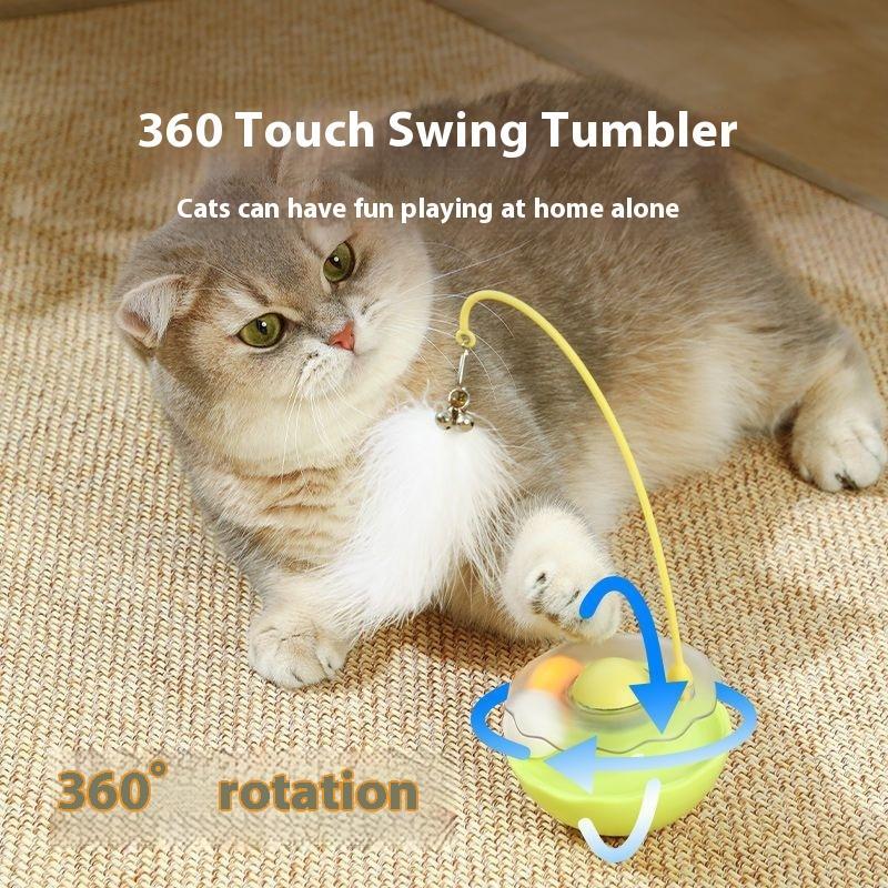 360 Degree Touch Swing Cat Tumbler Toy with Catnip Ball